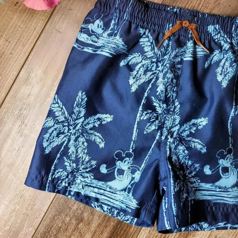 Disney Store Toddler Boy Blue Swim Trunks Size 18M